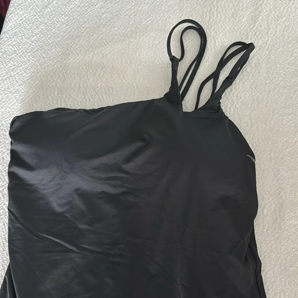 La Blanca Island Goddess Strappy One Shoulder One Piece - Black, size 12, $120 - Picture 5 of 9